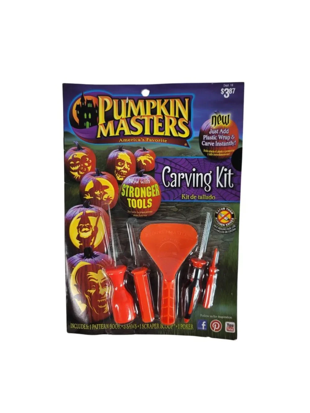 Halloween Carving Decorating Kits Lot x4 Pumpkin Masters 2 Crazy Faces Paint NEW